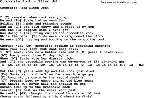 elton john crocodile rock lyrics
